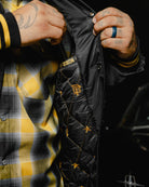 Friends in Low Places Nylon Varsity Jacket - Black - Dixxon Flannel Co.