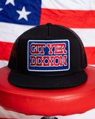 Git Yer Dixxon Flat Bill Trucker Snapback - Red, White, & Blue - Dixxon Flannel Co.