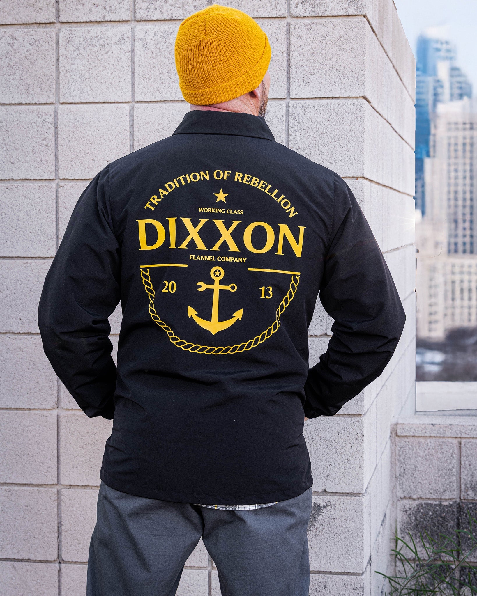 Gold Tradition of Rebellion Coaches Jacket - Black - Dixxon Flannel Co.