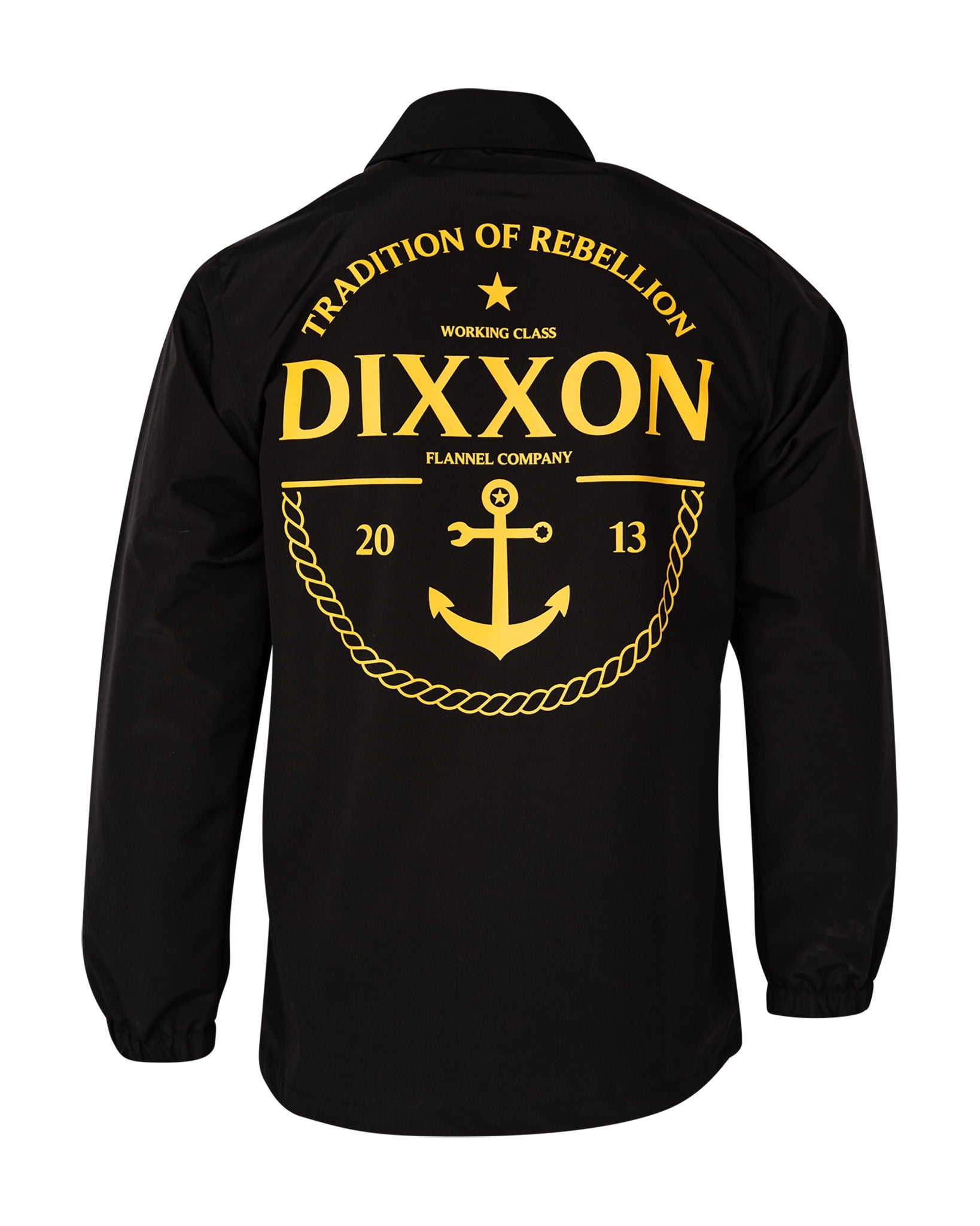 Gold Tradition of Rebellion Coaches Jacket - Black | Dixxon