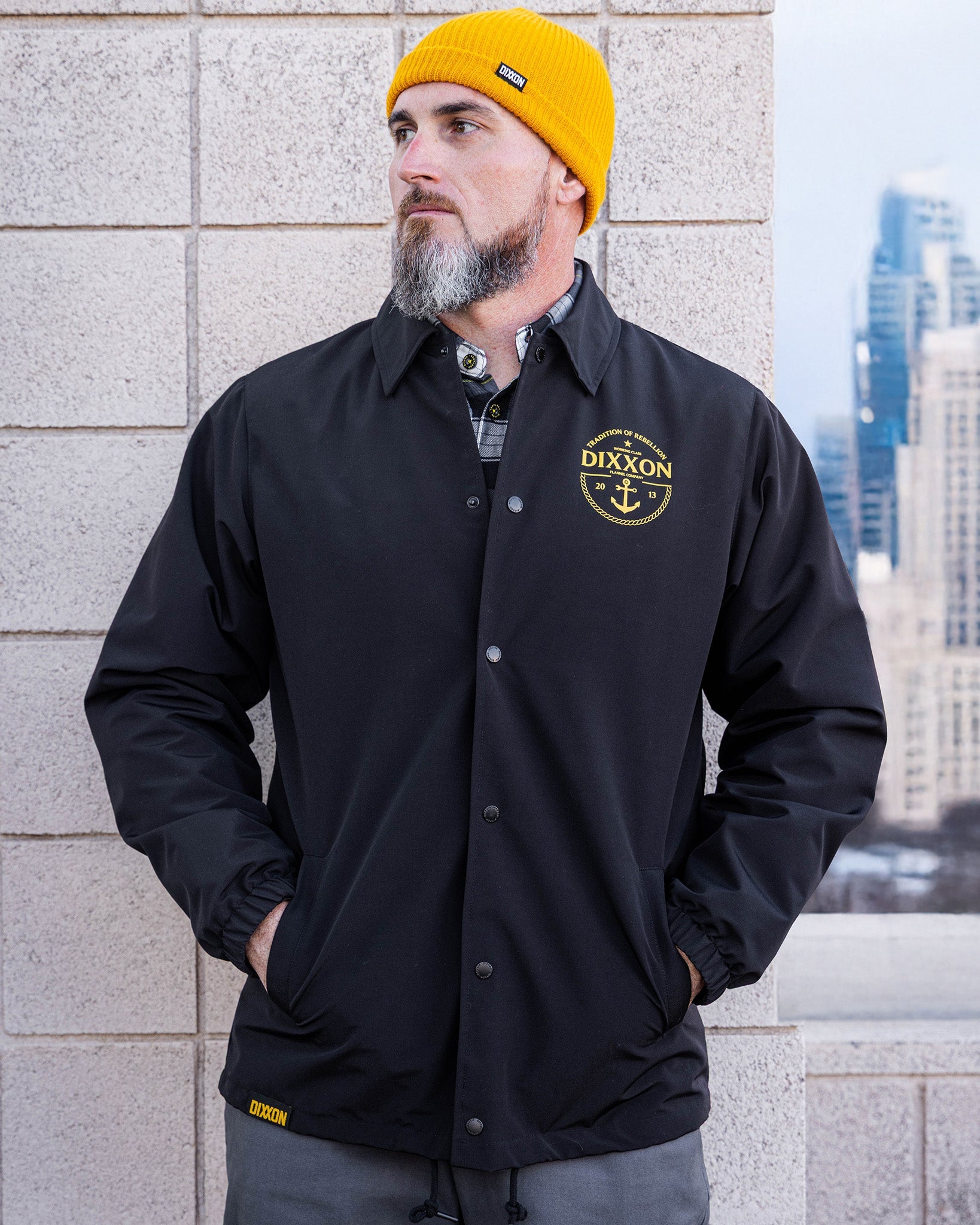 Gold Tradition of Rebellion Coaches Jacket - Black - Dixxon Flannel Co.