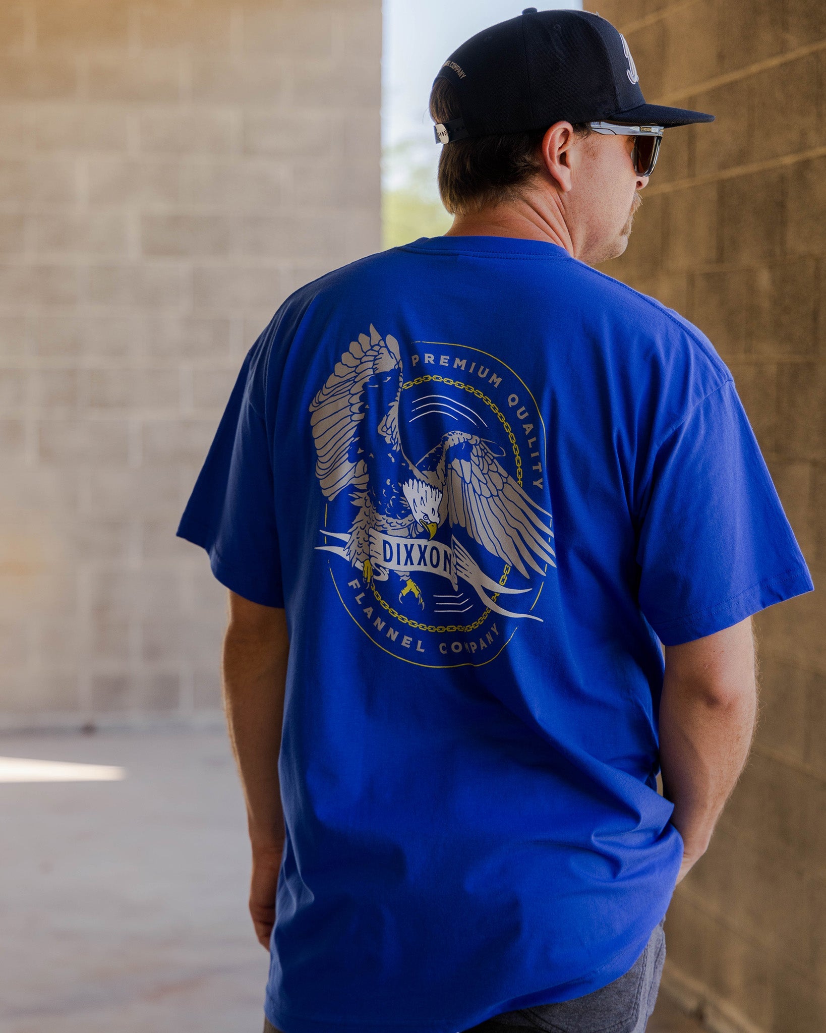 Gray Banner T-Shirt - Royal Blue - Dixxon Flannel Co.