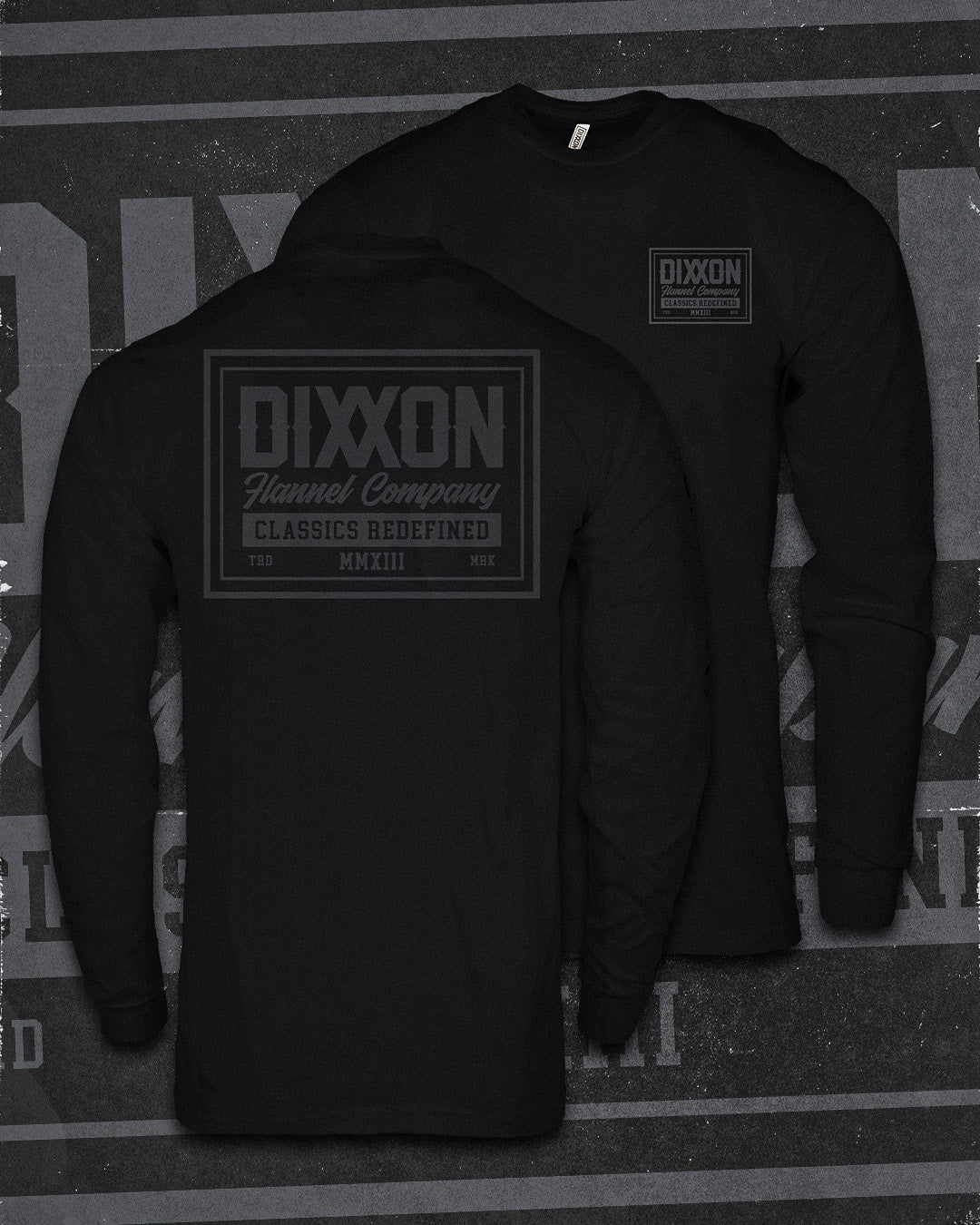 Gray Billboard Long Sleeve T-Shirt - Black - Dixxon Flannel Co.