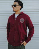 Gray & Black Corpo Zip Up - Maroon - Dixxon Flannel Co.