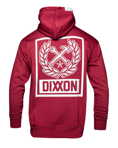 Gray Box Crest Zip Up - Maroon | Dixxon Flannel Co.