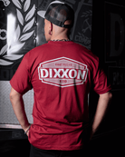 Gray Forge Hex T-Shirt - Cranberry - Dixxon Flannel Co.