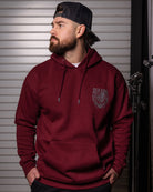 Gray Low Tide Pullover Hoodie - Maroon - Dixxon Flannel Co.
