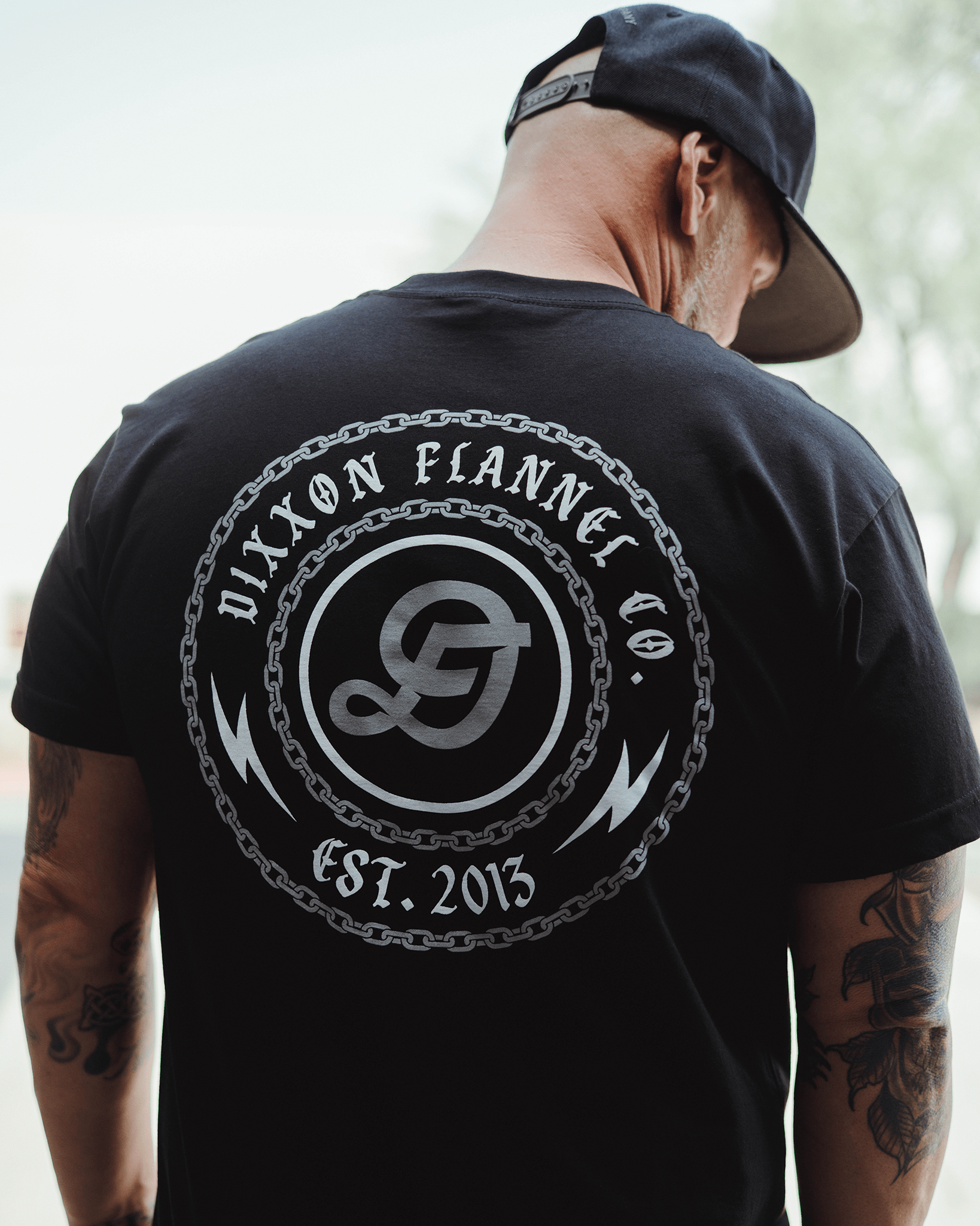 Gray & White Linked T - Shirt - Black - Dixxon Flannel Co.
