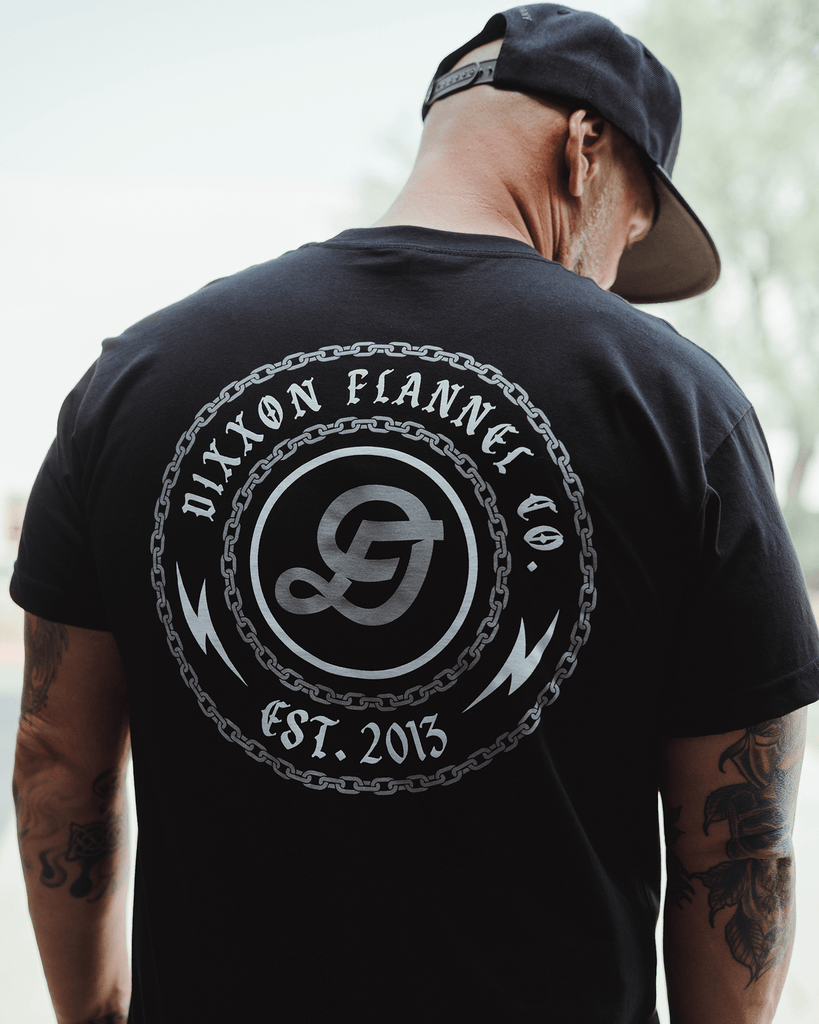 Gray & White Linked T - Shirt - Black - Dixxon Flannel Co.