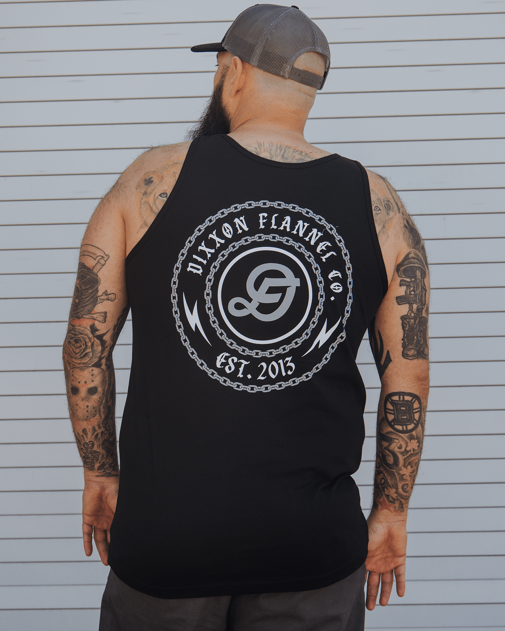 Gray & White Linked Tank - Black - Dixxon Flannel Co.