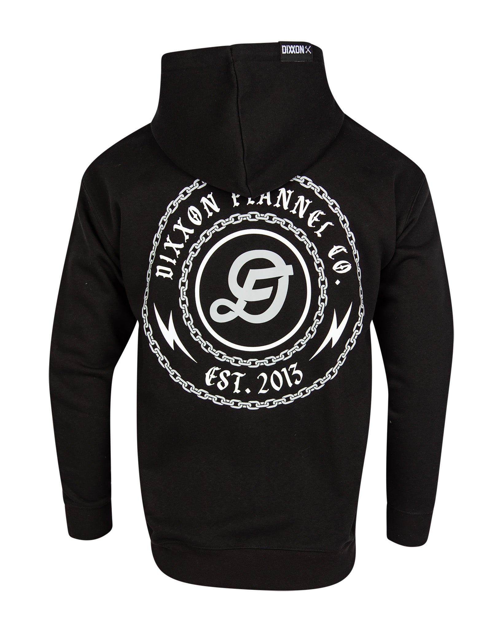 Gray & White Linked Zip Up Hoodie - Black - Dixxon Flannel Co.