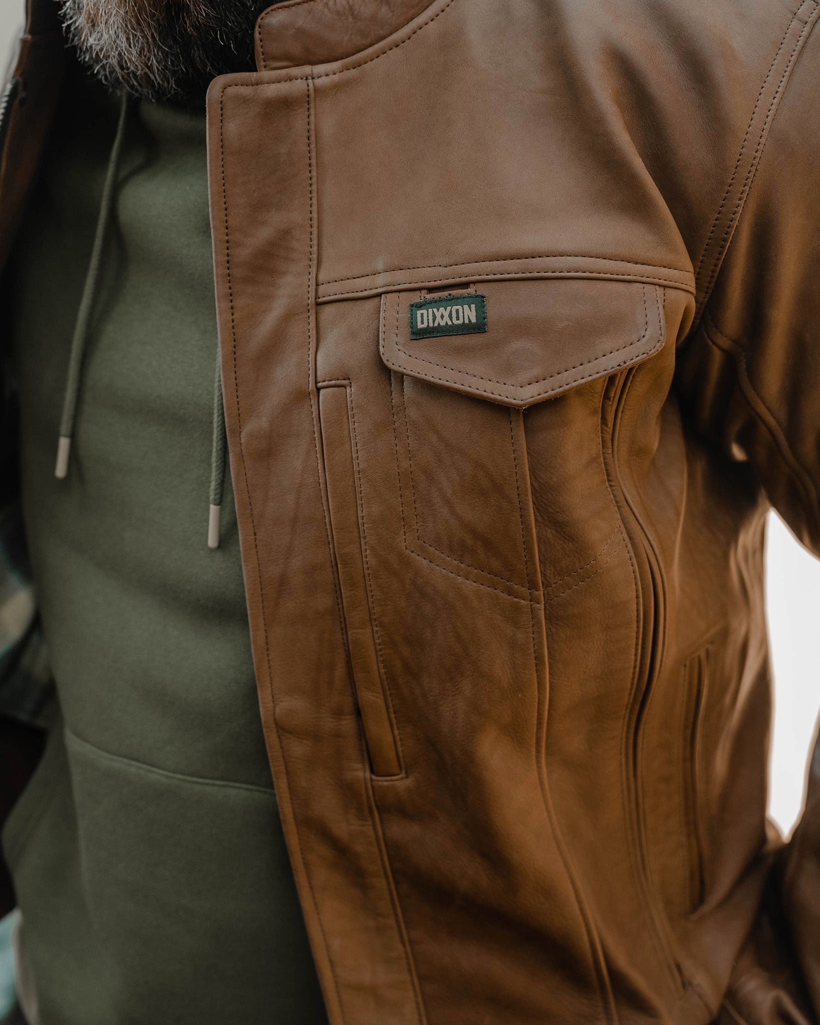 Hudson Leather Jacket - Mohagany - Dixxon Flannel Co.