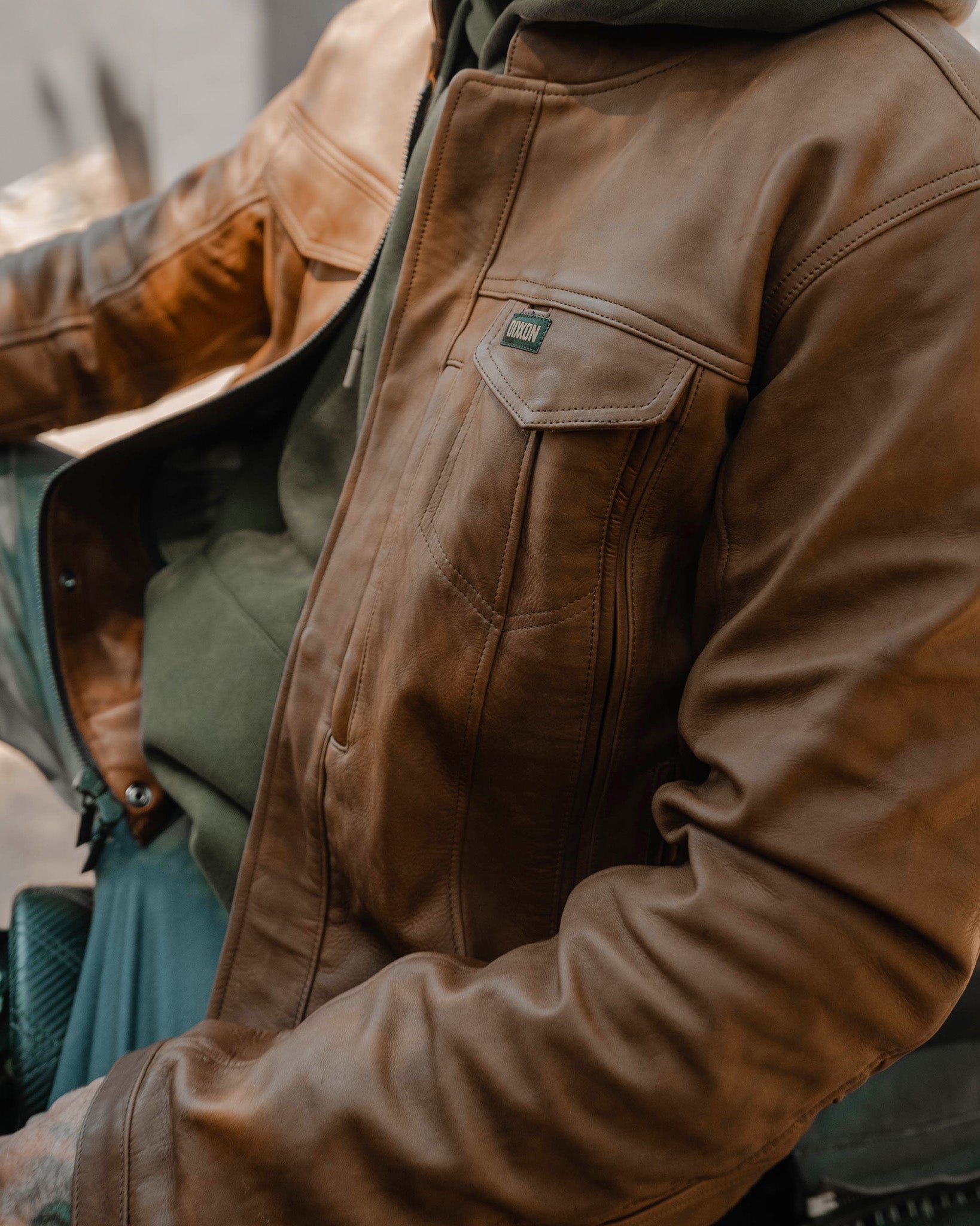 Hudson Leather Jacket - Mohagany - Dixxon Flannel Co.