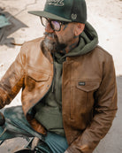 Hudson Leather Jacket - Mohagany - Dixxon Flannel Co.