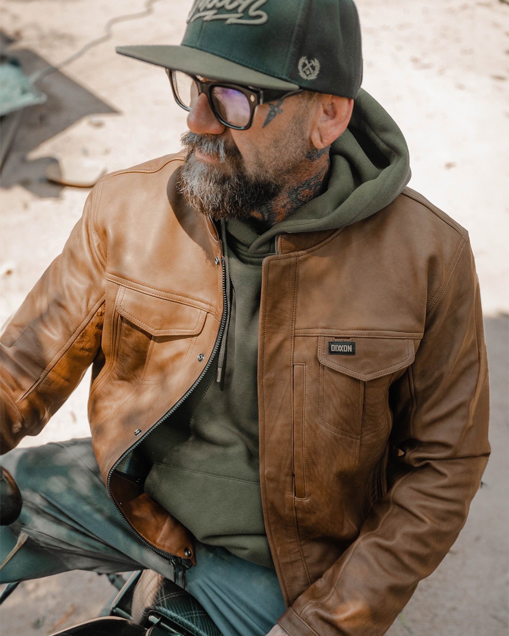 Hudson Leather Jacket - Mohagany - Dixxon Flannel Co.