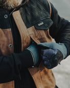 Humboldt Suede Leather Vest - Black & Mahogany - Dixxon Flannel Co.