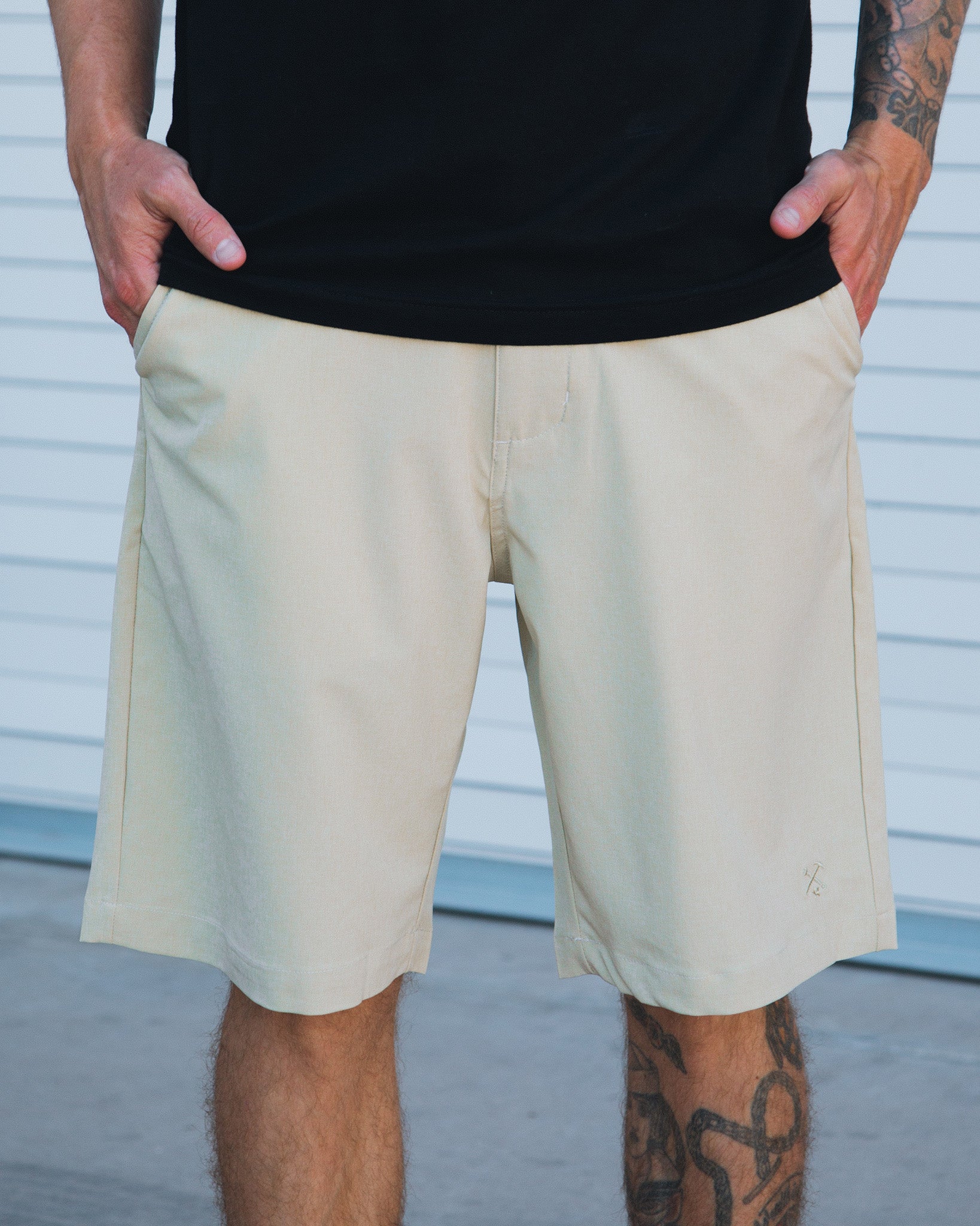 Men's Hybrid Shorts Khaki Dixxon Flannel - Main Image