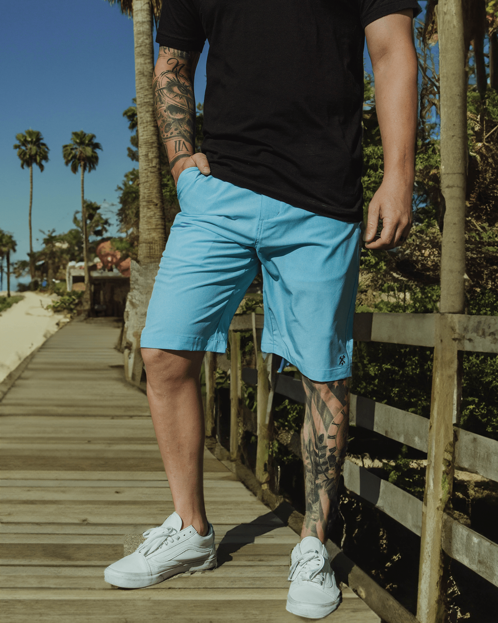 Hybrid Shorts - Tiffany - Dixxon Flannel Co.