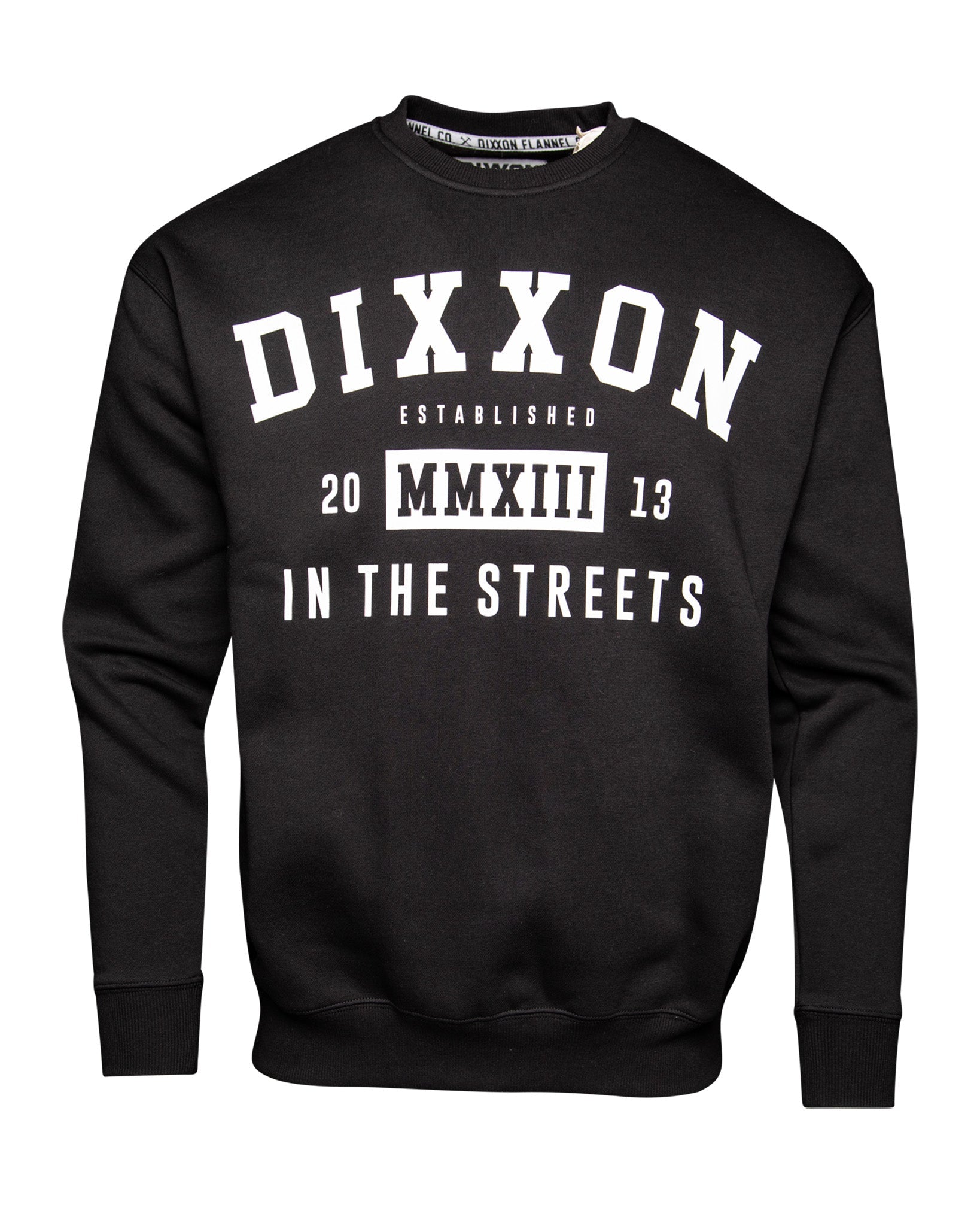 In The Streets Crewneck Sweatshirt - Black & White - Dixxon Flannel Co.