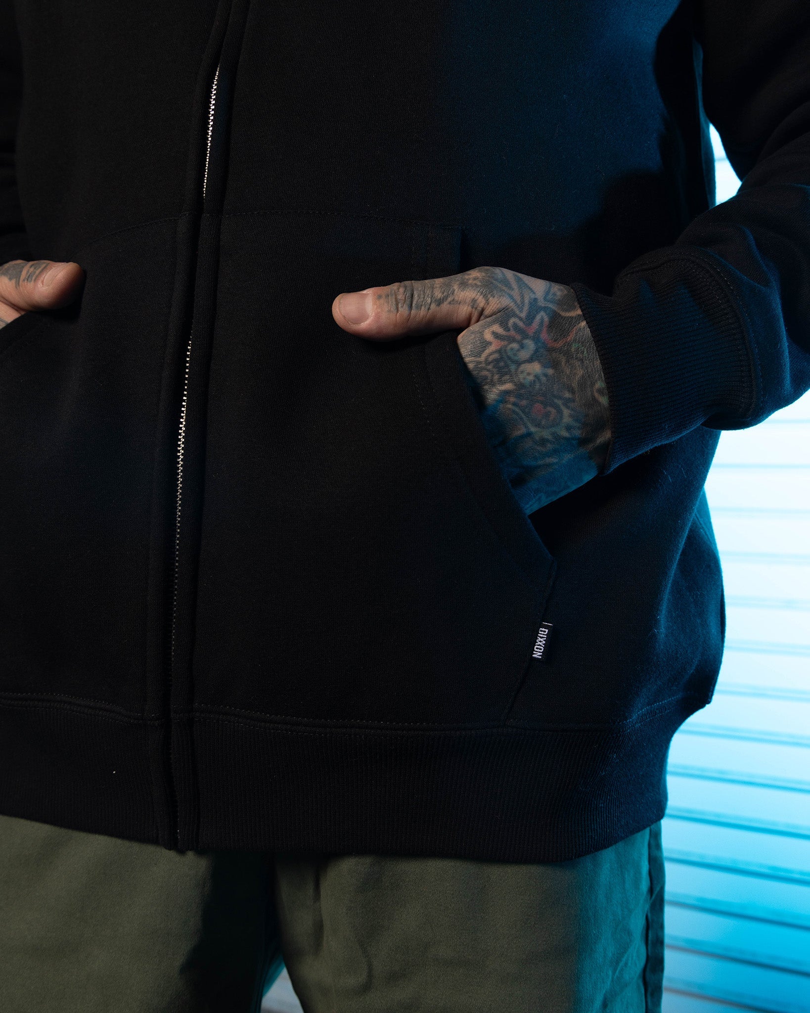 In the Streets Zip Up Hoodie - Black & White | Dixxon Flannel Co.