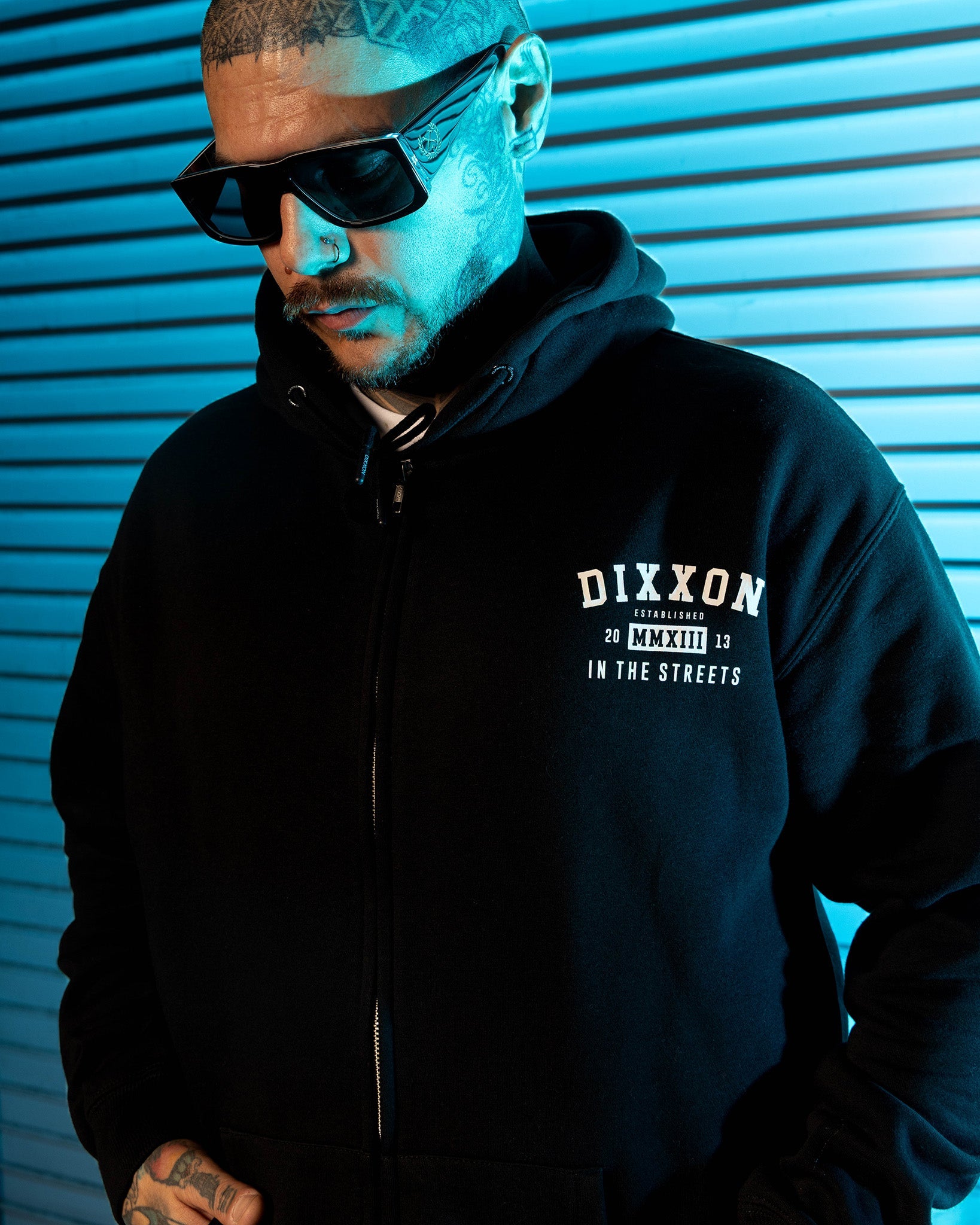 In the Streets Zip Up Hoodie - Black & White - Dixxon Flannel Co.