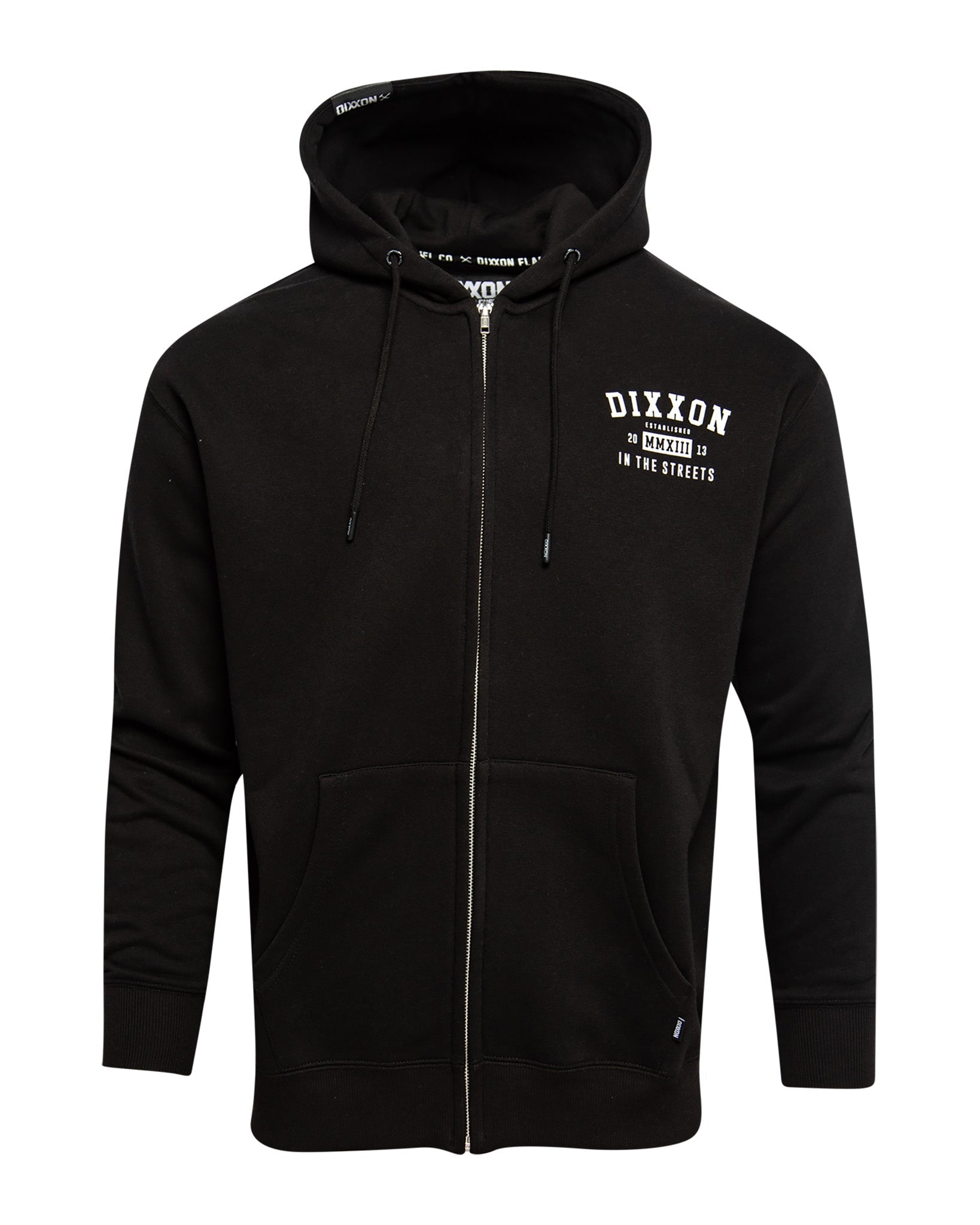 In the Streets Zip Up Hoodie - Black & White - Dixxon Flannel Co.
