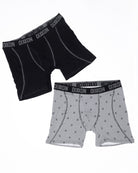 Insignia Cotton Stretch 2pk Boxer Briefs - Gray & Black - Dixxon Flannel Co.