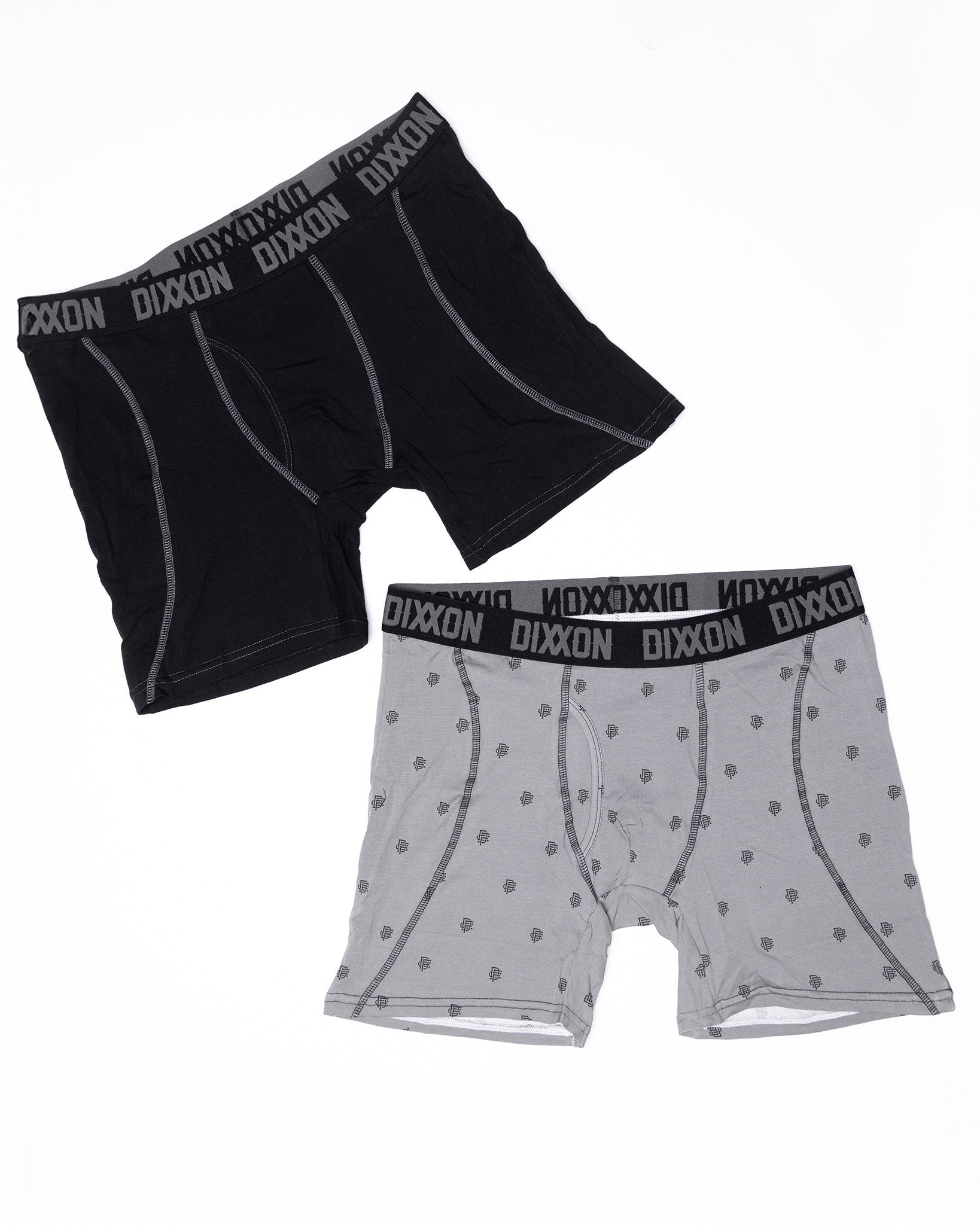 Insignia Cotton Stretch 2pk Boxer Briefs - Gray & Black - Dixxon Flannel Co.