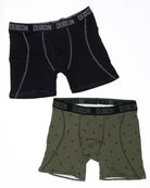 Insignia Cotton Stretch 2pk Boxer Briefs - O.D. Green & Black - Dixxon Flannel Co.
