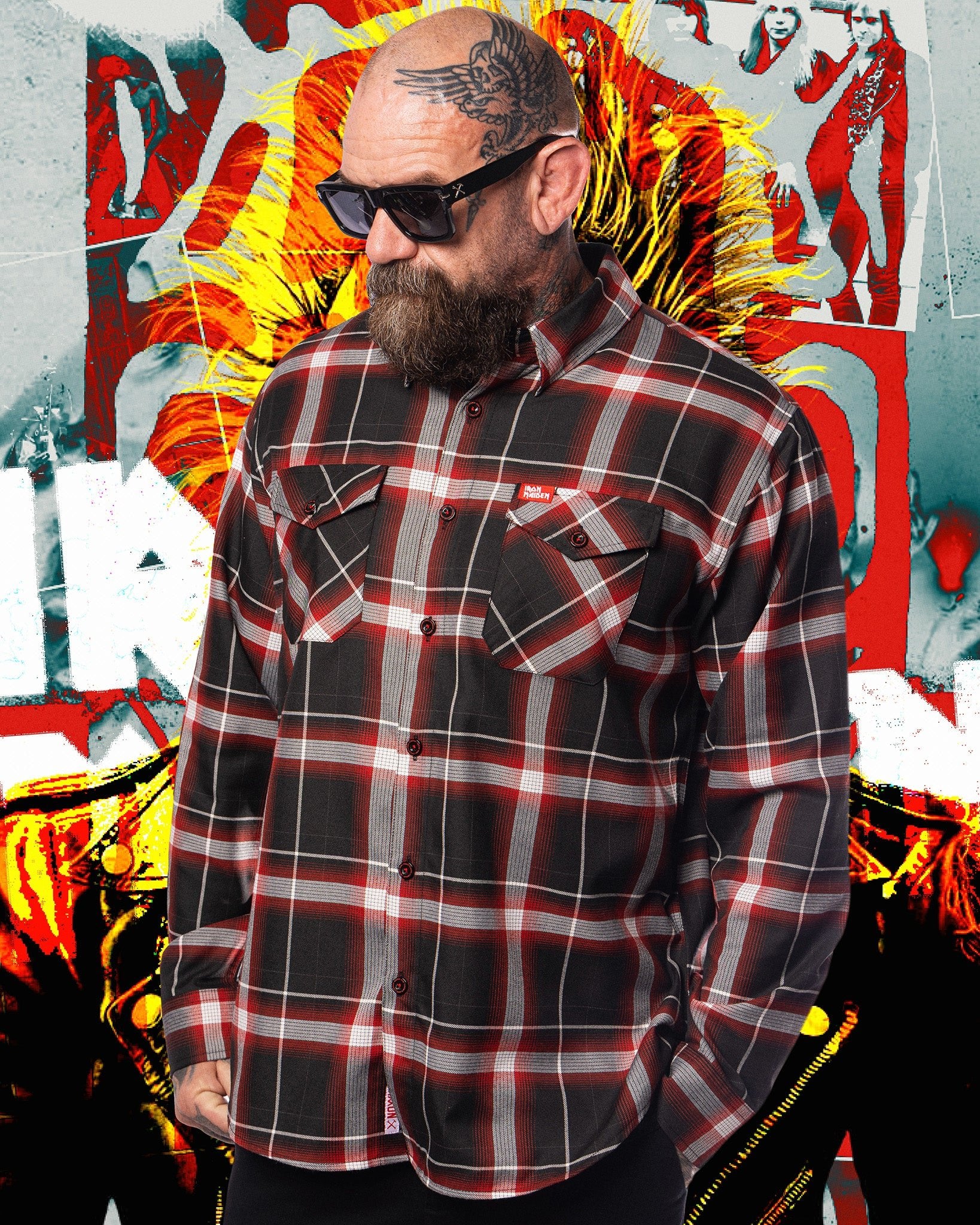 iron maiden goggles Iron Maiden 50th Anniversary Flannel