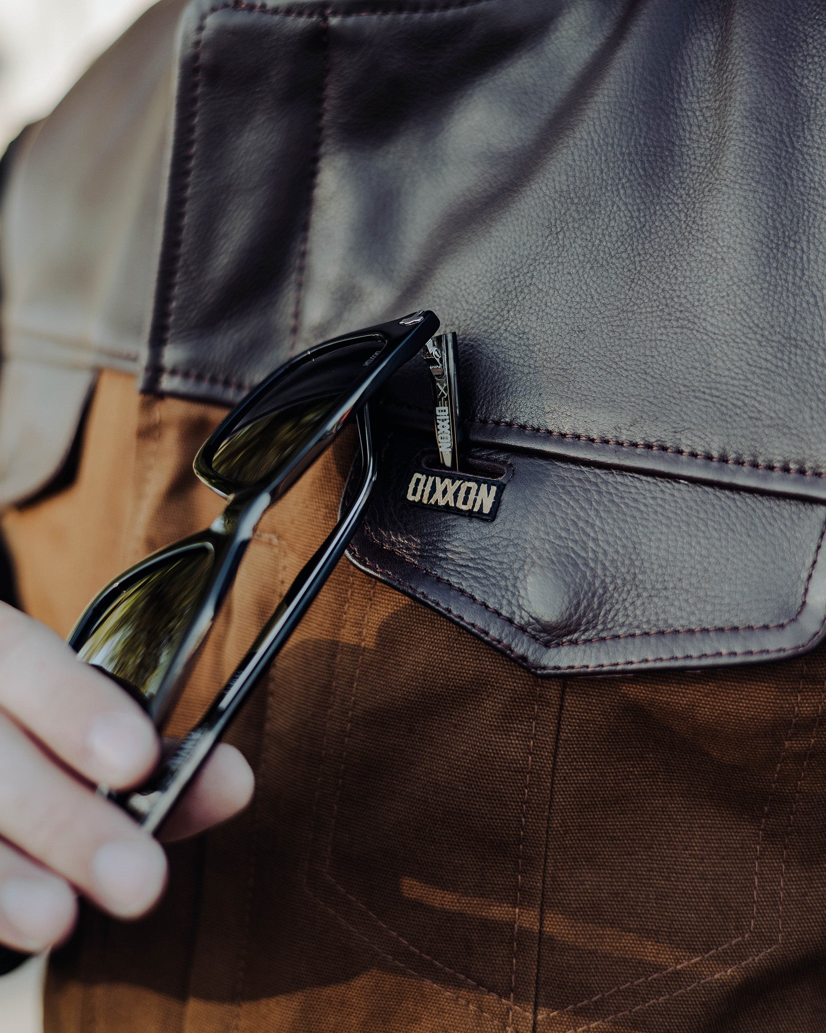 Jackson Leather & Canvas Vest - Brown - Dixxon Flannel Co.