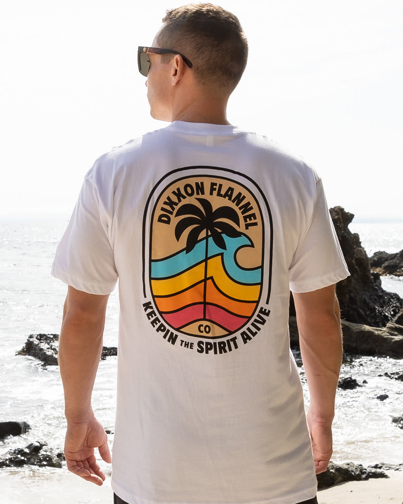 Keepin' the Palm Tree Spirit Alive T-Shirt - White - Dixxon Flannel Co.