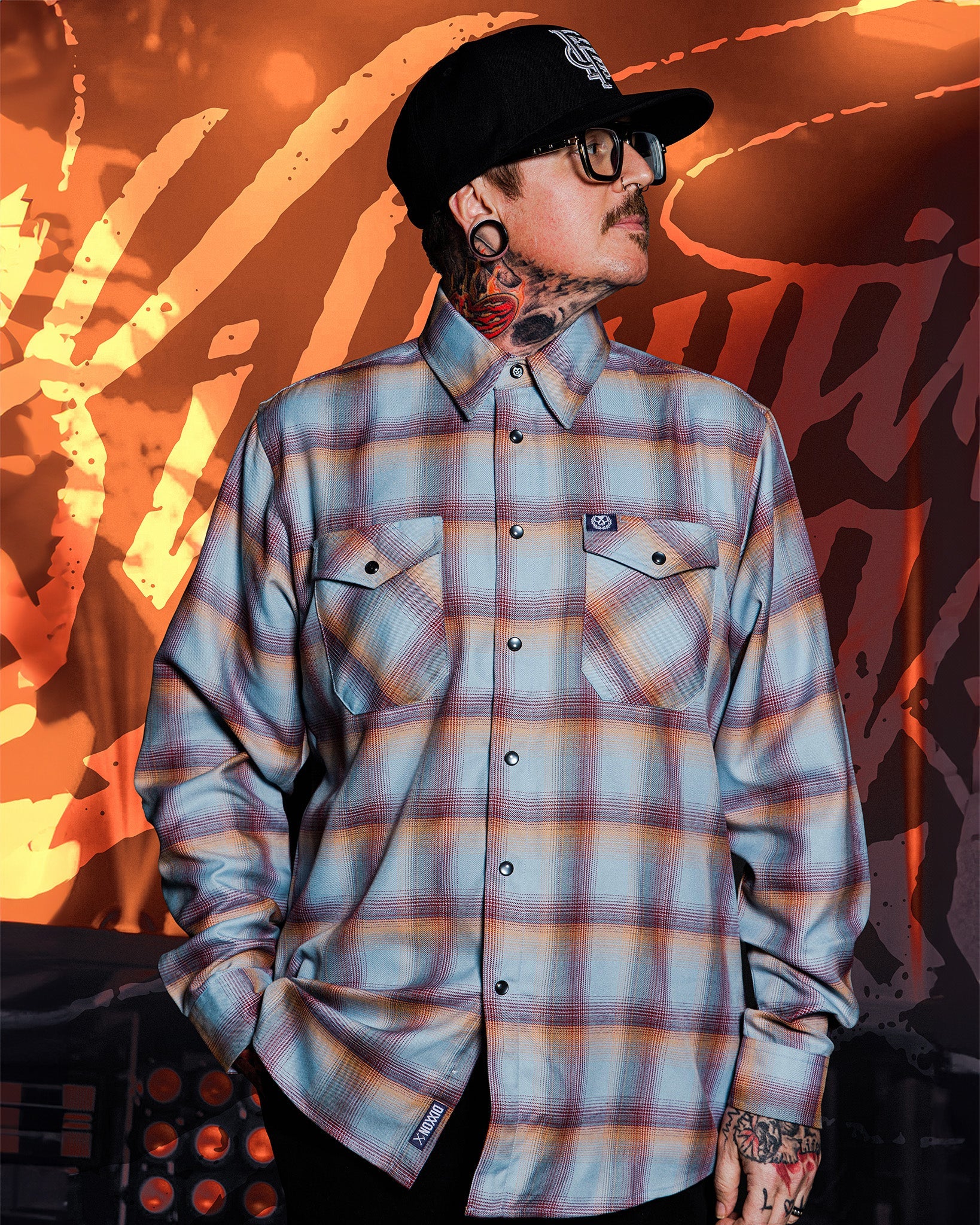 ごんべpatriot MELROSE FLANNEL SHIRT A0532402_BLK_LIFESTYLE_4_grand