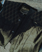 Laconia Hills Diamond Stitch Suede Leather Vest - Black - Dixxon Flannel Co.