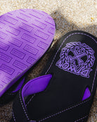 Leather Sandals - Black & Purple - Dixxon Flannel Co.