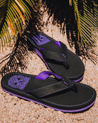 Leather Sandals - Black & Purple - Dixxon Flannel Co.