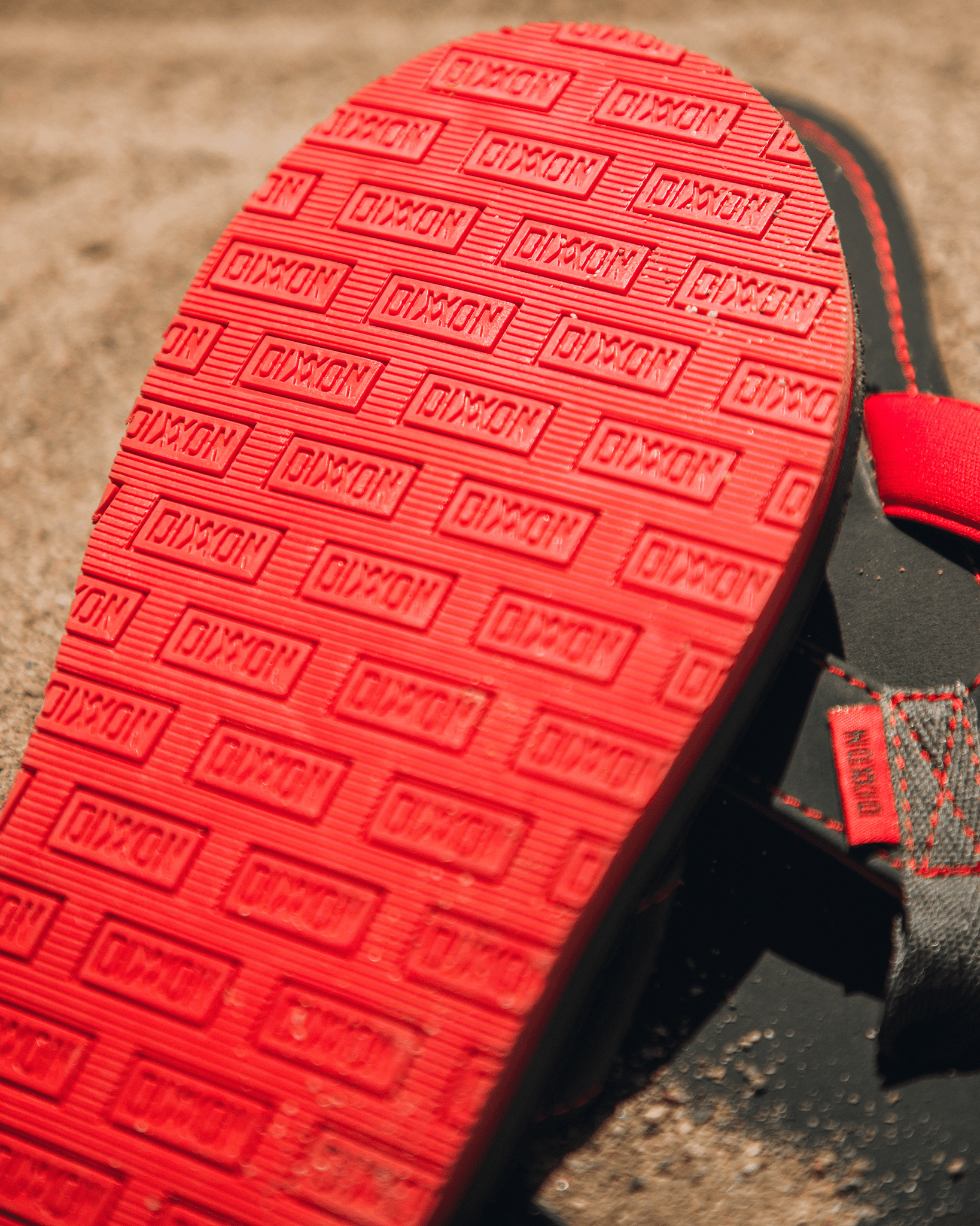 Leather Sandals - Charcoal & Red - Dixxon Flannel Co.