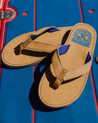Leather Sandals - Tan & Blue - Dixxon Flannel Co.