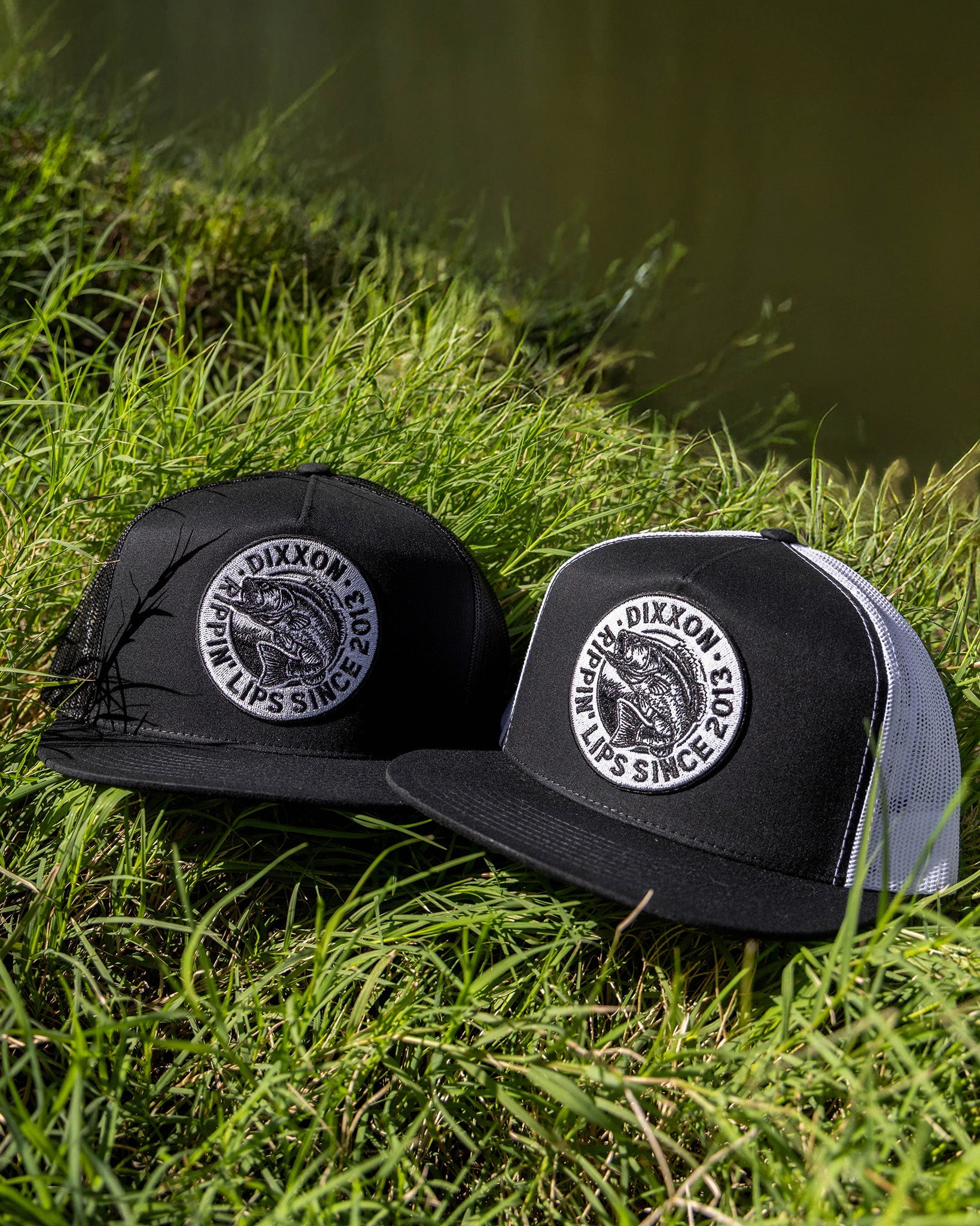 Lip Ripper Flat Bill Trucker Snapback - Black & White - Dixxon Flannel Co.