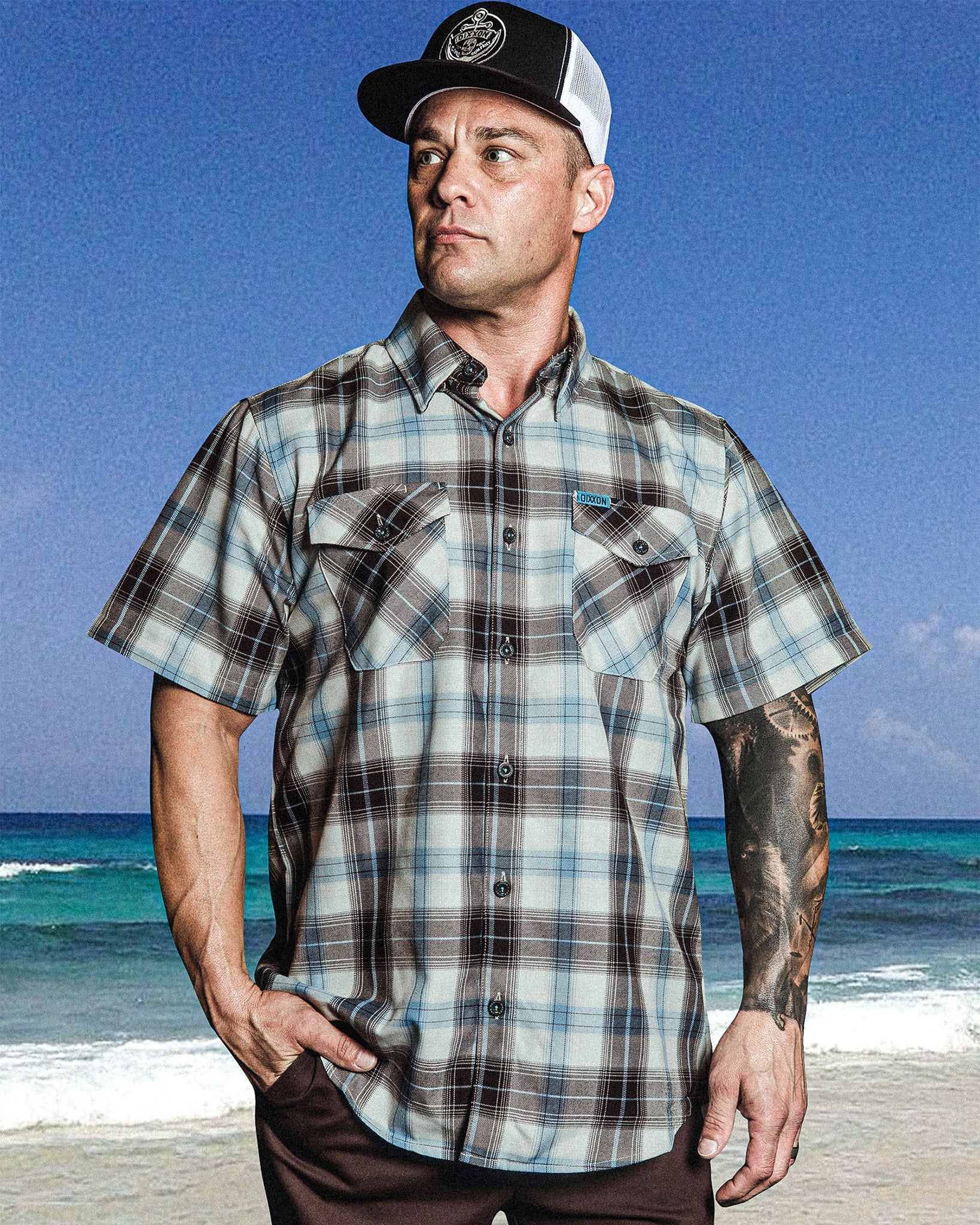 Plaid Shirt Flannel And Biker Shorts Long Bay Short Sleeve Flannel