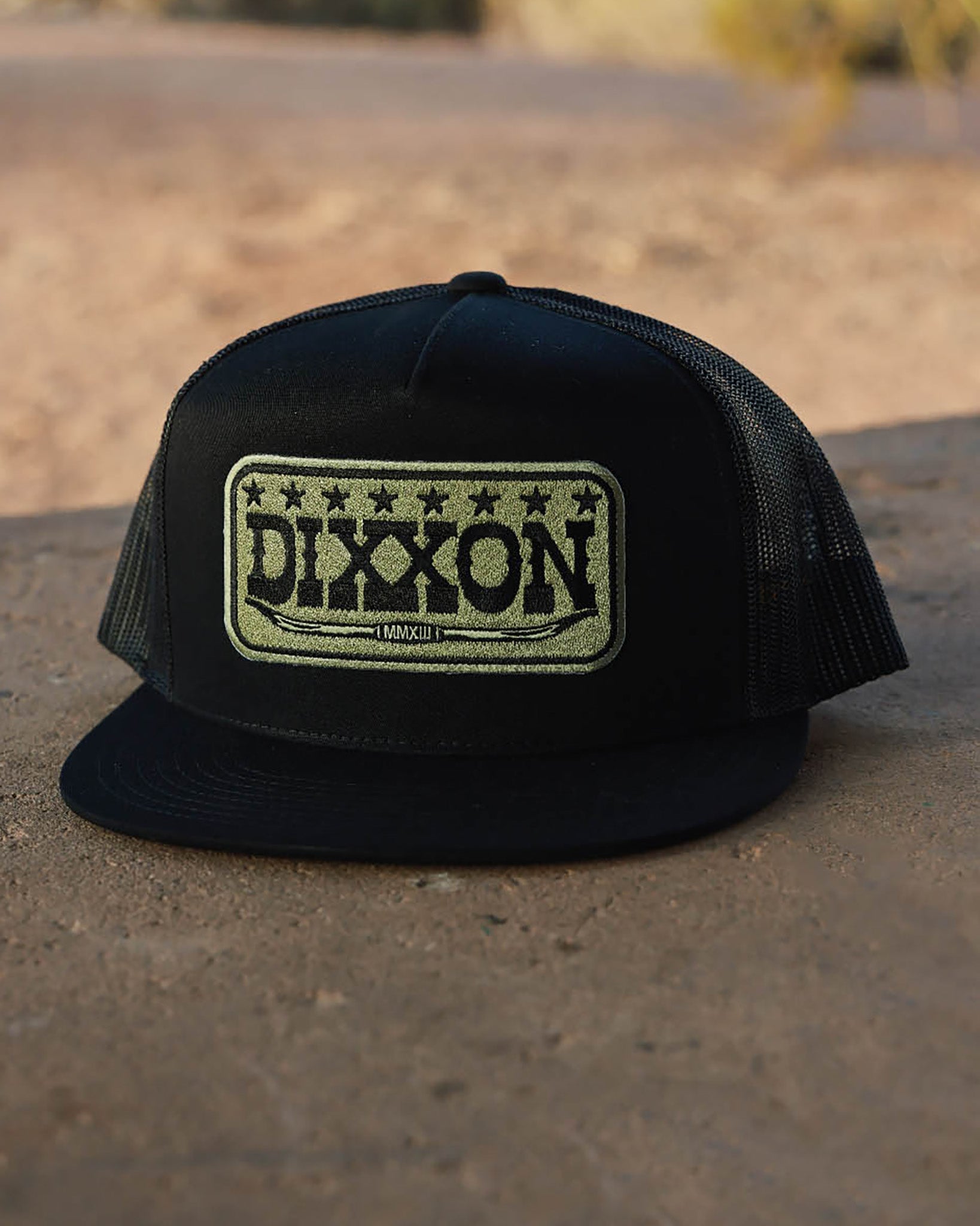 Longhorn Flat Bill Trucker Snapback - O.D. Green & Black - Dixxon Flannel Co.