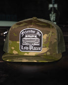 Low Places Flat Bill Trucker Snapback - Dixxon Flannel Co.