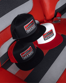 Low & Slow Flat Bill Trucker Snapback - Red & Black - Dixxon Flannel Co.