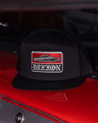 Low & Slow Flat Bill Trucker Snapback - Red & Black - Dixxon Flannel Co.