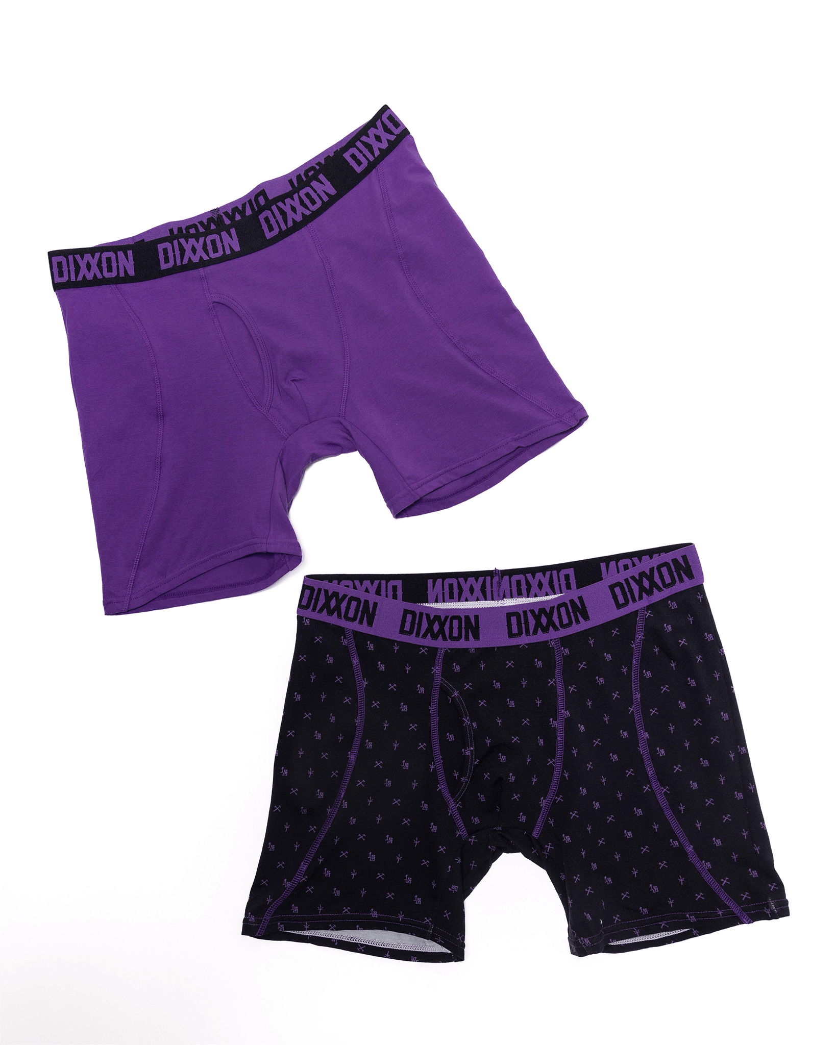 Lowrider Cotton Stretch 2pk Boxer Briefs - Purple & Black - Dixxon Flannel Co.