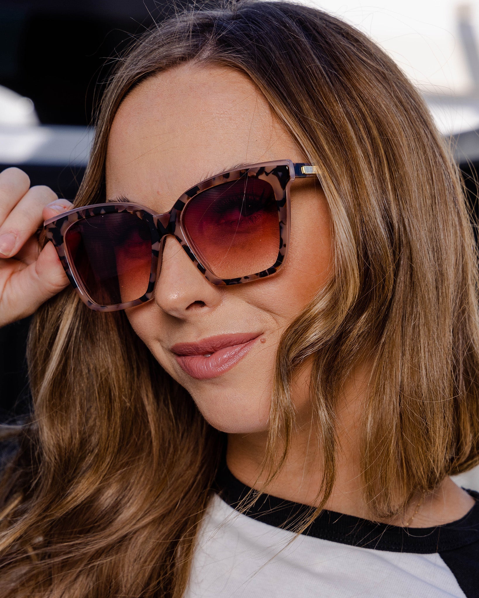 Luna Sunglasses - Mauve Tortoise & Pink Gradient | Dixxon Flannel Co.