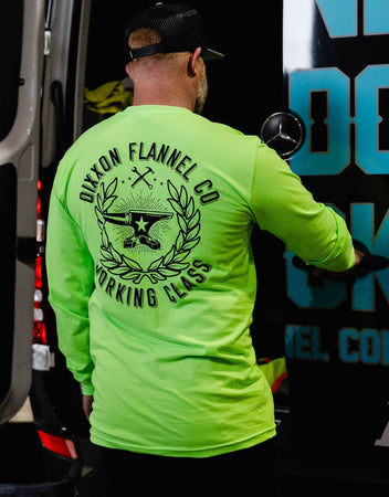 Makers Hi Vis Long Sleeve T-Shirt - Safety Green | Dixxon Flannel Co.