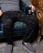 Men's Logo Boxed Pajama Pants - Black & Gray - Dixxon Flannel Co.