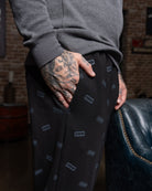 Men's Logo Boxed Pajama Pants - Black & Gray - Dixxon Flannel Co.
