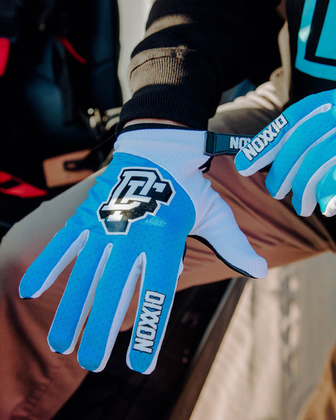 Monogram Moto Gloves - Aqua | Dixxon Flannel Co.